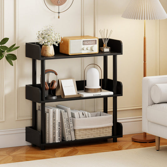 3-Tier Bookshelf with Anti-Tipping Kit and Industrial Storage Unit for Living Room - Tampa Home & Garden Store
