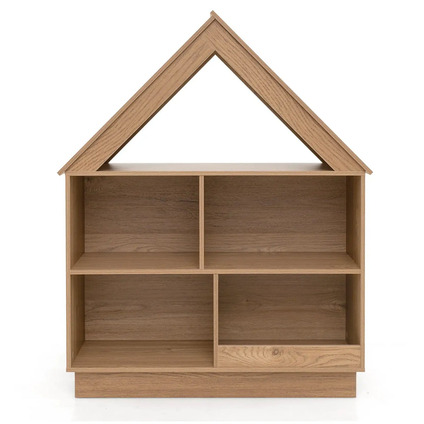 3-Tier House-Shaped Toy Organizer with Shelves in light oak wood DirectDeals on Tampa Home & Garden Store