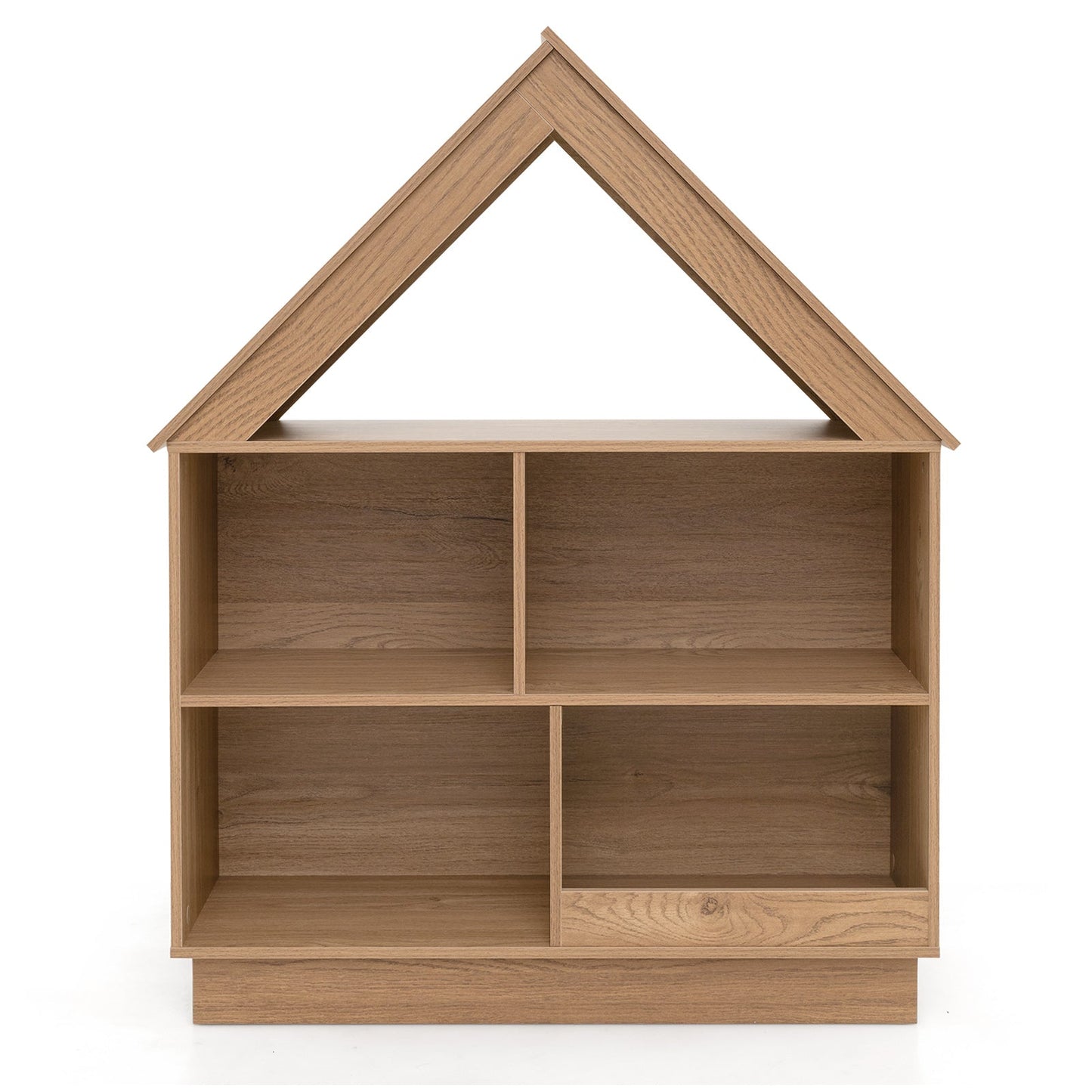 3-Tier House-Shaped Toy Storage Organizer with Open Shelves