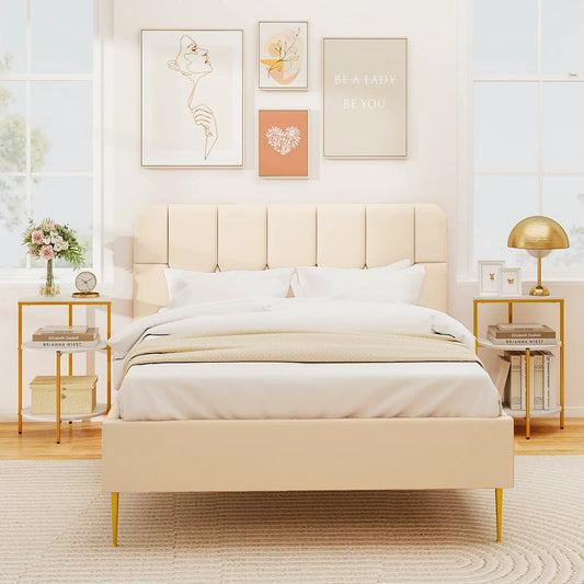 2 gold-tone 3-tier round end tables with glass surfaces for compact bedroom DirectDeals on Tampa Home & Garden Store