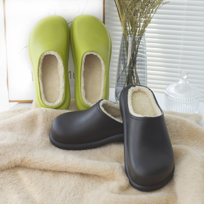 Stevvex winter women slippers lime green and black plush lining 2 pairs on Tampa Home & Garden Store