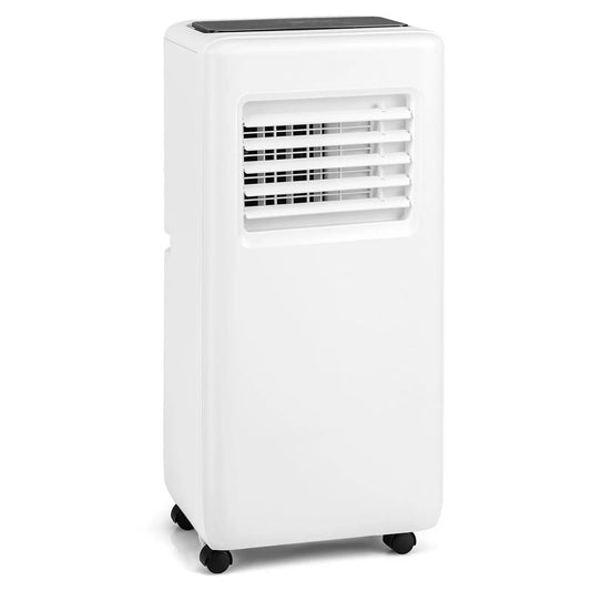 DirectDeals 3-in-1 8000 BTU portable air conditioner white with front louvers and caster wheels on Tampa Home & Garden Store