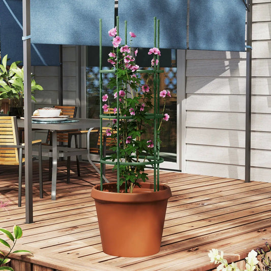 3-pack tall green plant trellis, 60-inch, DirectDeals, for climbing plants on a deck with vines on Tampa Home & Garden Store