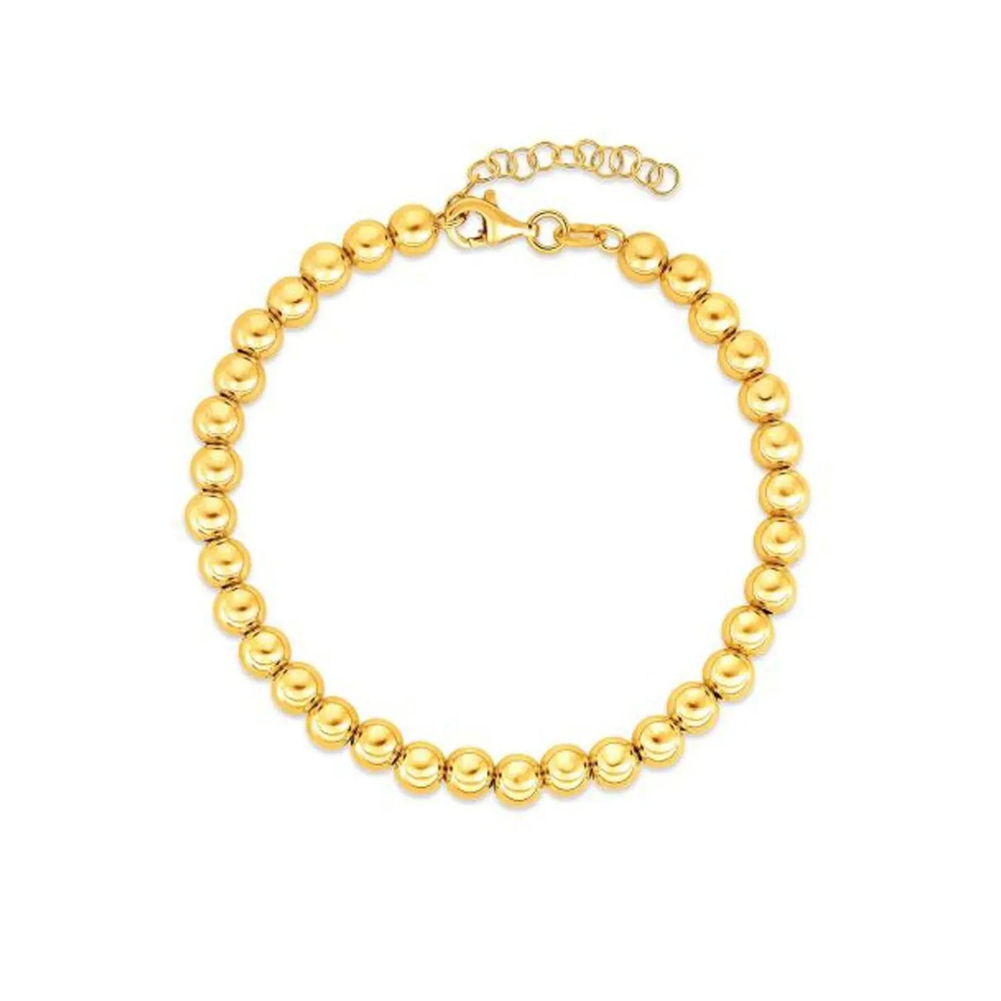 14K yellow gold bead chain necklace 5mm by Bids with lobster clasp on Tampa Home & Garden Store