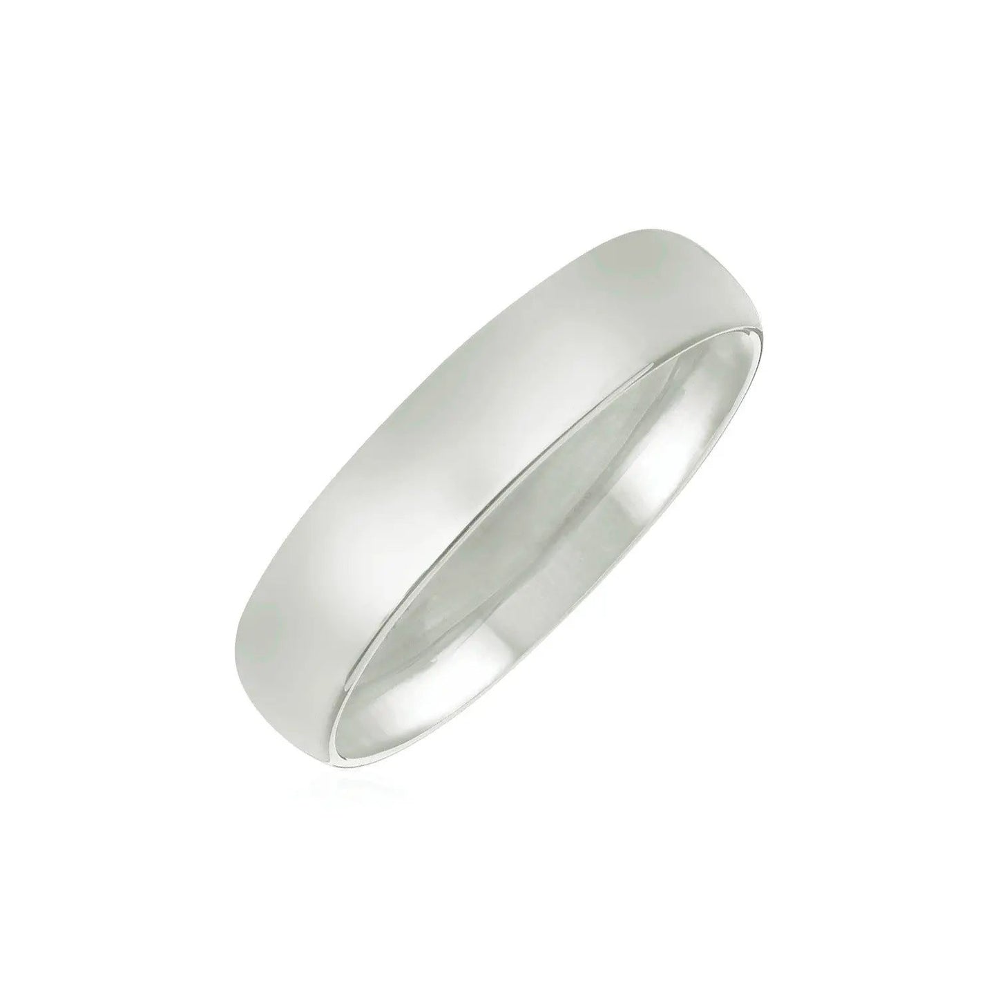 14k White Gold 5mm Comfort Fit Wedding Band polished finish Bids.com on Tampa Home & Garden Store
