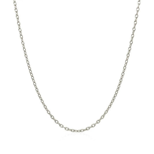 14k white gold round cable link chain necklace 1.5mm Bids.com on Tampa Home & Garden Store