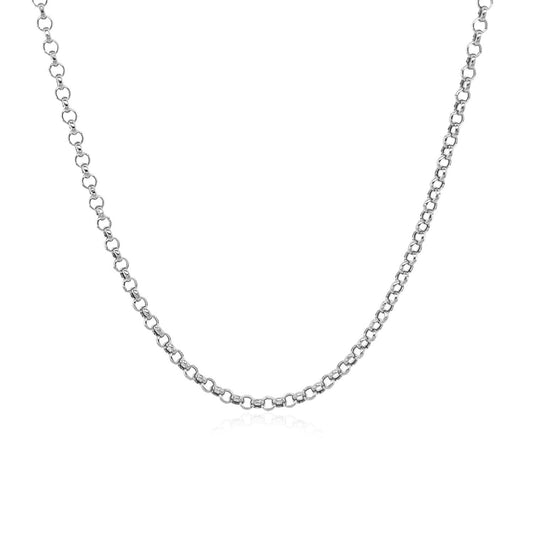 14k white gold rolo chain necklace 1.9mm by Bids.com on Tampa Home & Garden Store