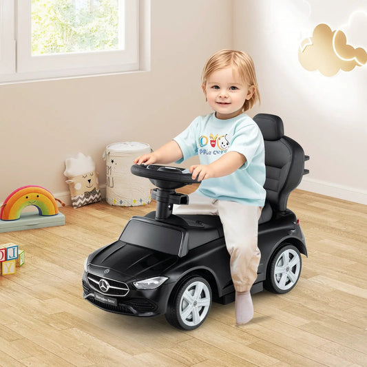 Mercedes-Benz licensed 3-in-1 ride-on car black with steering wheel for kids on Tampa Home & Garden Store on Tampa Home & Garden Store