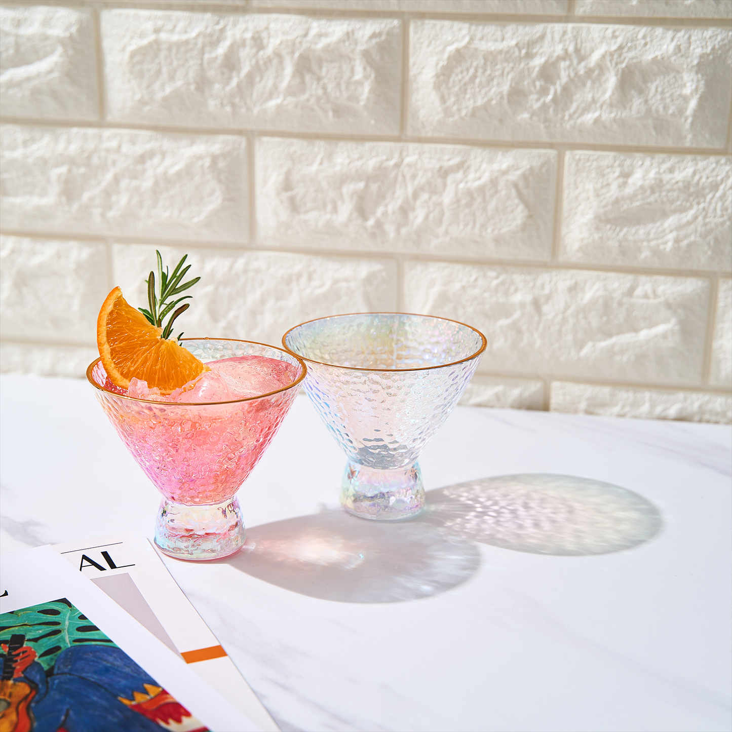 Dulce Martini 8.5 Oz Cocktail Glasses Set of Two