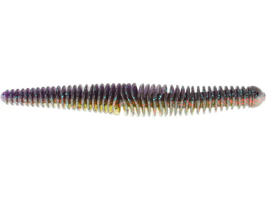 4.75in Rattlesnake lure for bass, GRANDEBASS, purple/black with glitter, soft plastic bait on Tampa Home & Garden Store