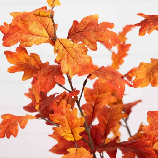 Autumn Oak artificial tree with lifelike orange leaves and branching detail on Tampa Home & Garden Store