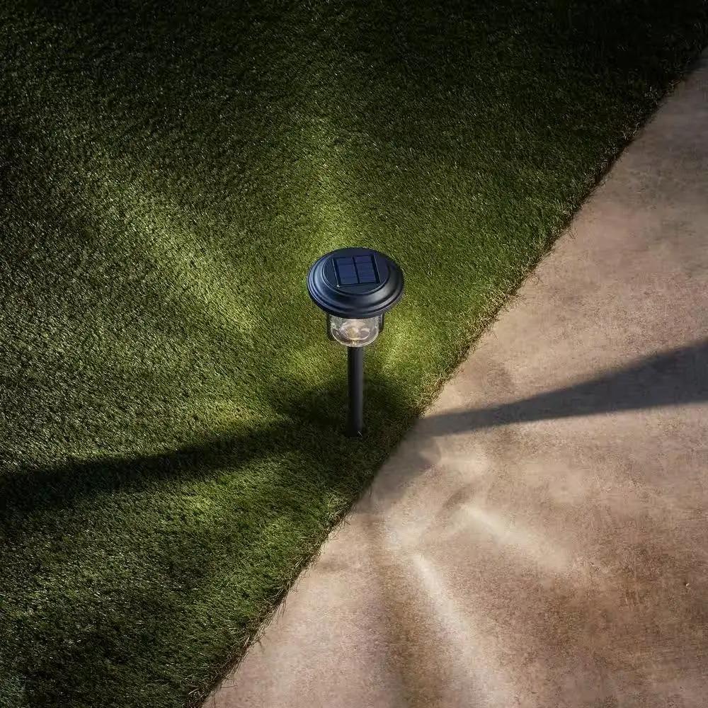 Solar LED path light stake in black for outdoor landscape lighting by HomePacific on Tampa Home & Garden Store