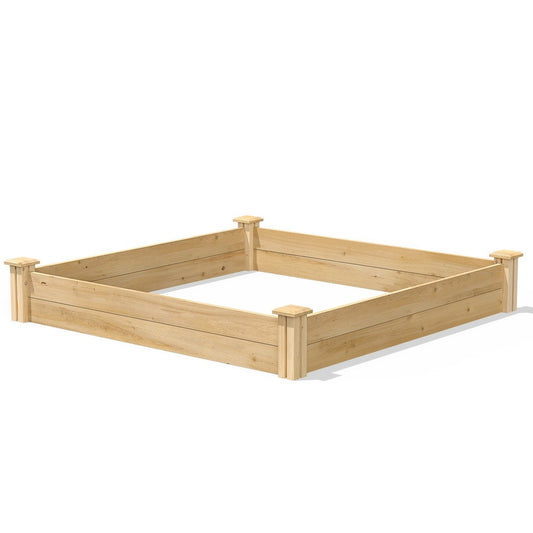4 ft x 4 ft Cedar Wood Raised Garden Bed - Made in USA - Tampa Home & Garden Store