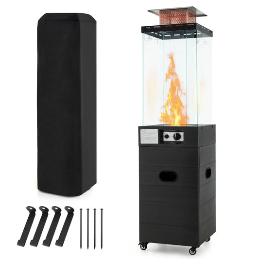 40000 BTU propane patio heater on a wheeled base; includes cover and hardware on Tampa Home & Garden Store