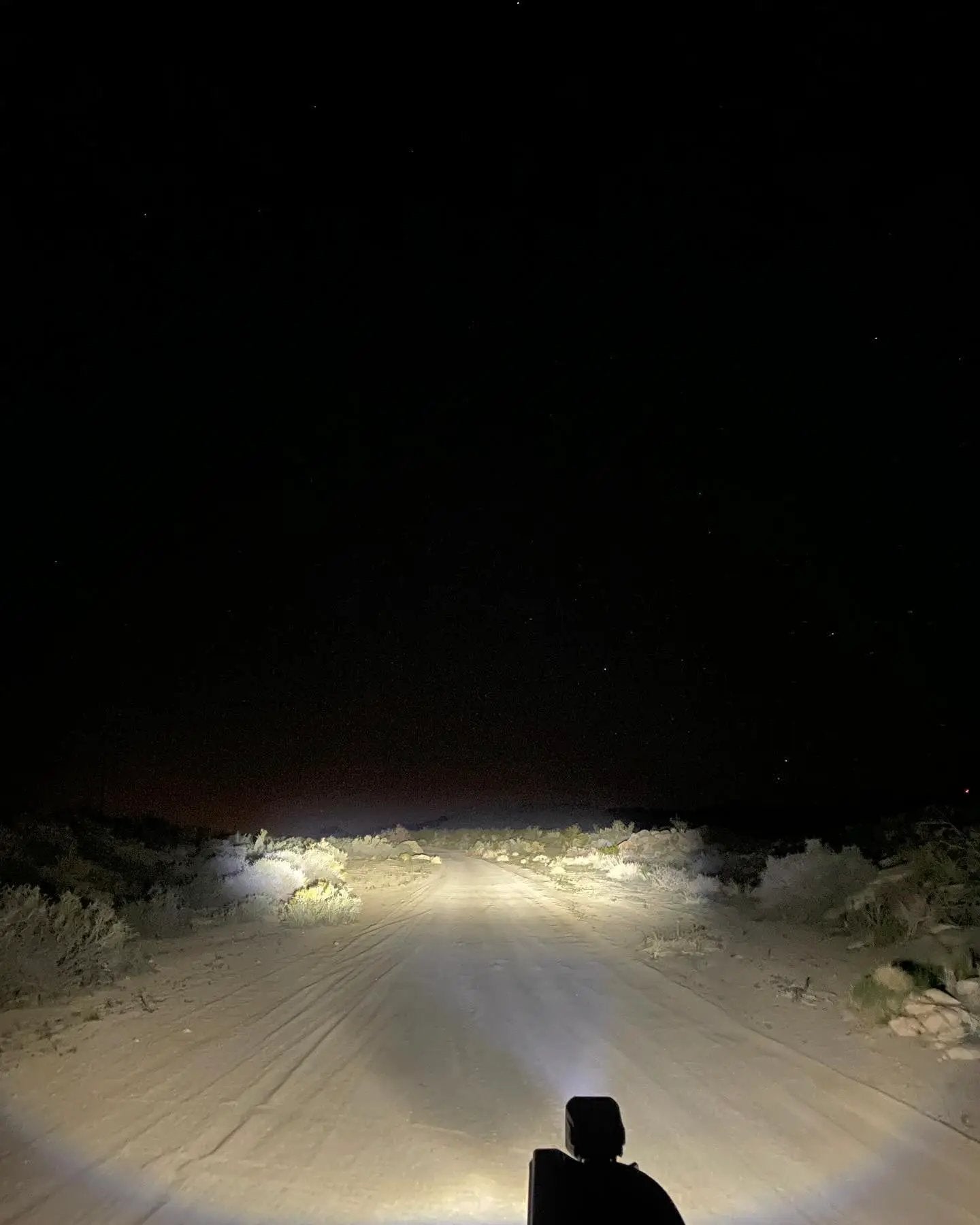 Race Pod Bundle With Wiring Harness off-road lights on a dark dirt road at night by GGLighting on Tampa Home & Garden Store