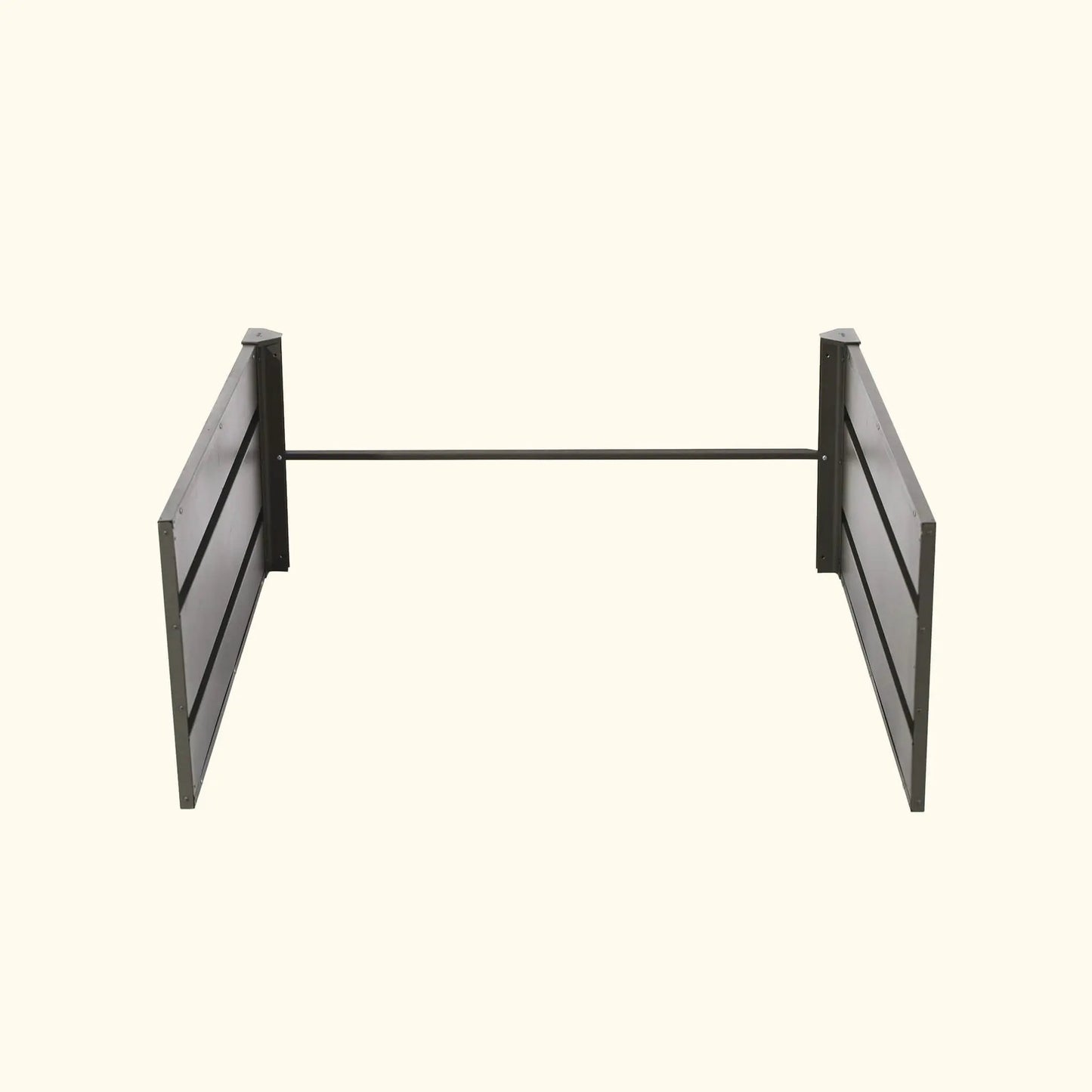 41 inch expansion kit for modern raised beds showing black metal frame and crossbar on Tampa Home & Garden Store