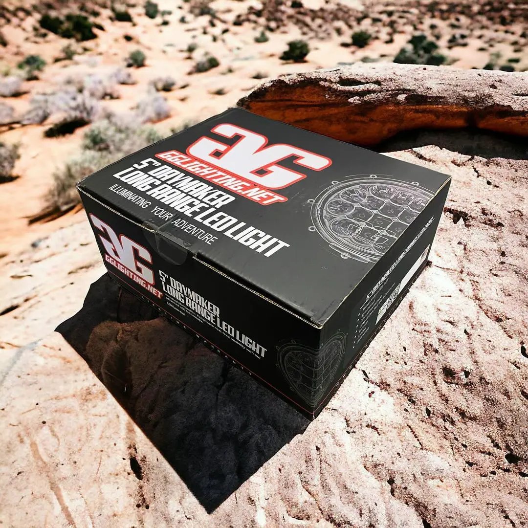 DayMaker Off Road Long Range LED Light box with black packaging and bold red GGLighting logo on Tampa Home & Garden Store