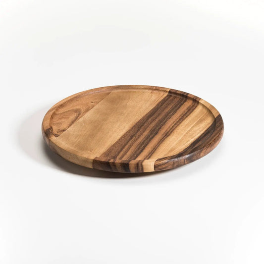 Kalmar Home Lazy Susan Turntable wooden platter with striped grain for cabinet or countertop on Tampa Home & Garden Store
