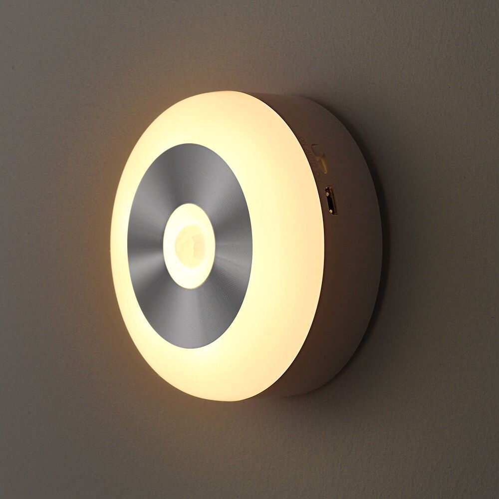 UpTrend Deals LED motion sensor night light with touch sensor, round 0.8W plug-free wall light on Tampa Home & Garden Store