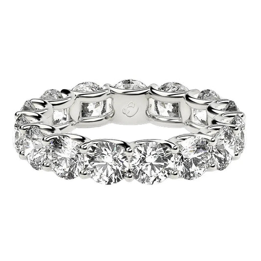 Round-cut lab-grown diamond eternity ring in 14k white gold 5 ctw Bids.com on Tampa Home & Garden Store