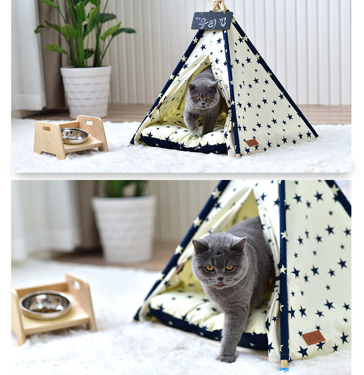 Portable Washable Pet Tent star-print fabric for cats and dogs, Sell My Stuff tent on Tampa Home & Garden Store