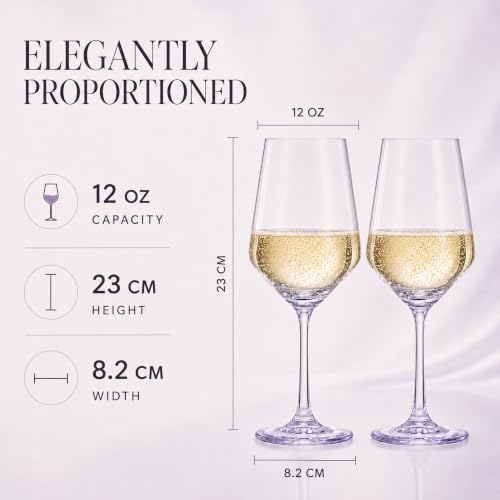 Monet Purple Stemmed Wine Glassware Set of Two