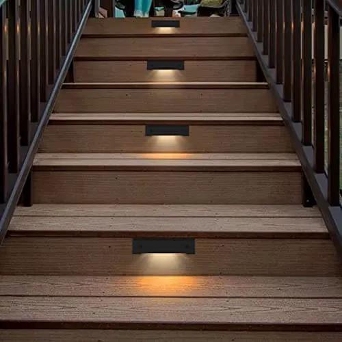 STLA12 6 Pack Low Voltage 12V LED Landscape Deck Light, Outdoor Retaining Wall Lights, IP65 Waterproof Step Lights, for Stair Lighting and Yard Patio Pathway Walkway (2700K) - Tampa Home & Garden Store