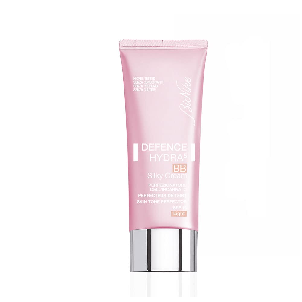 BioNike Defence BB Silky Cream foundation tube pink with silver cap SPF15 on Tampa Home & Garden Store