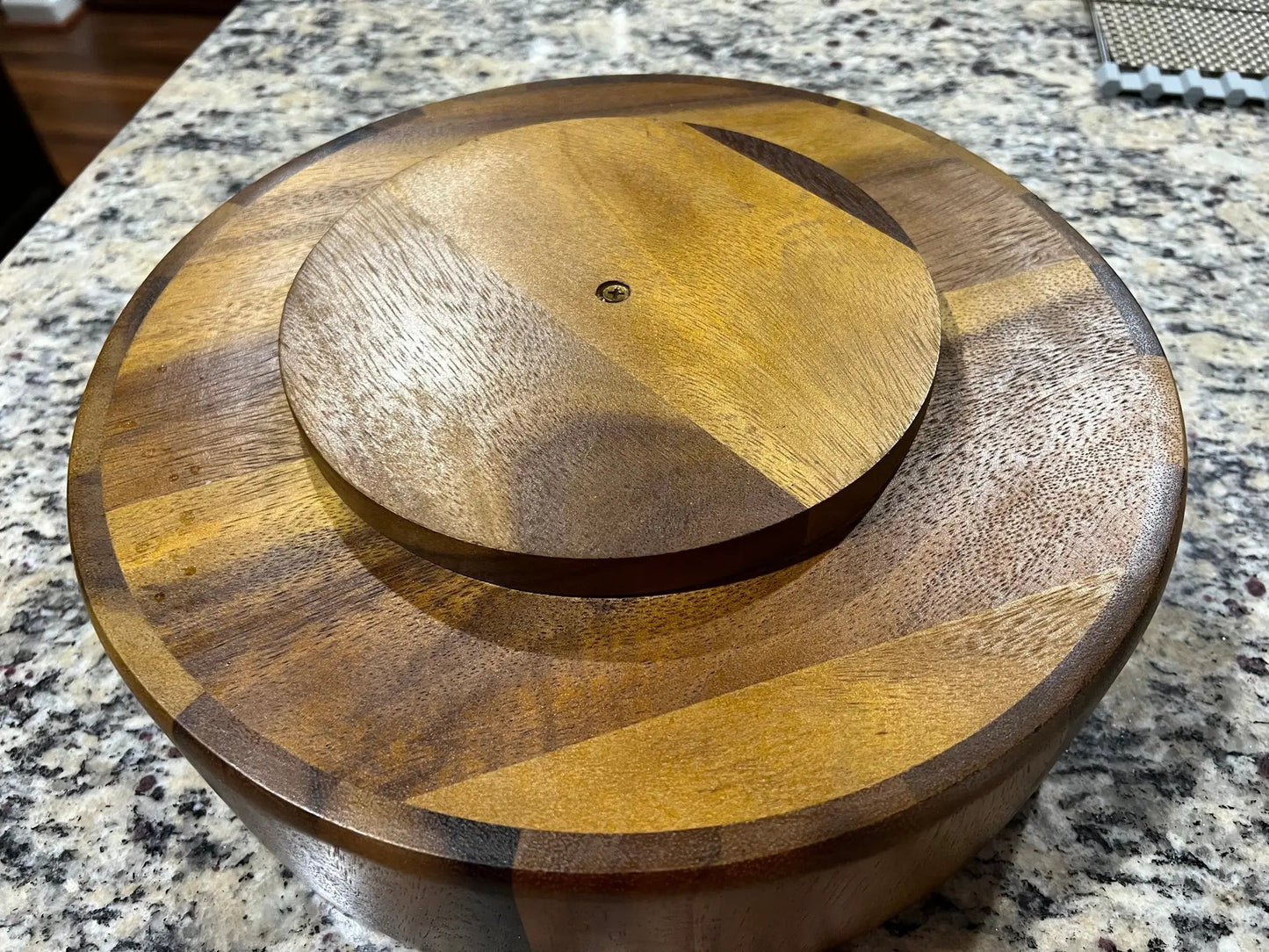 Rotating Lazy Susan Divided Round Tray - Tampa Home & Garden Store