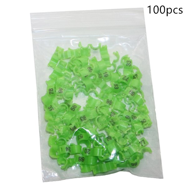 Bird foot ring split ring neon green plastic, 100 pcs, Sell My Stuff, Pet Grooming Supplies on Tampa Home & Garden Store