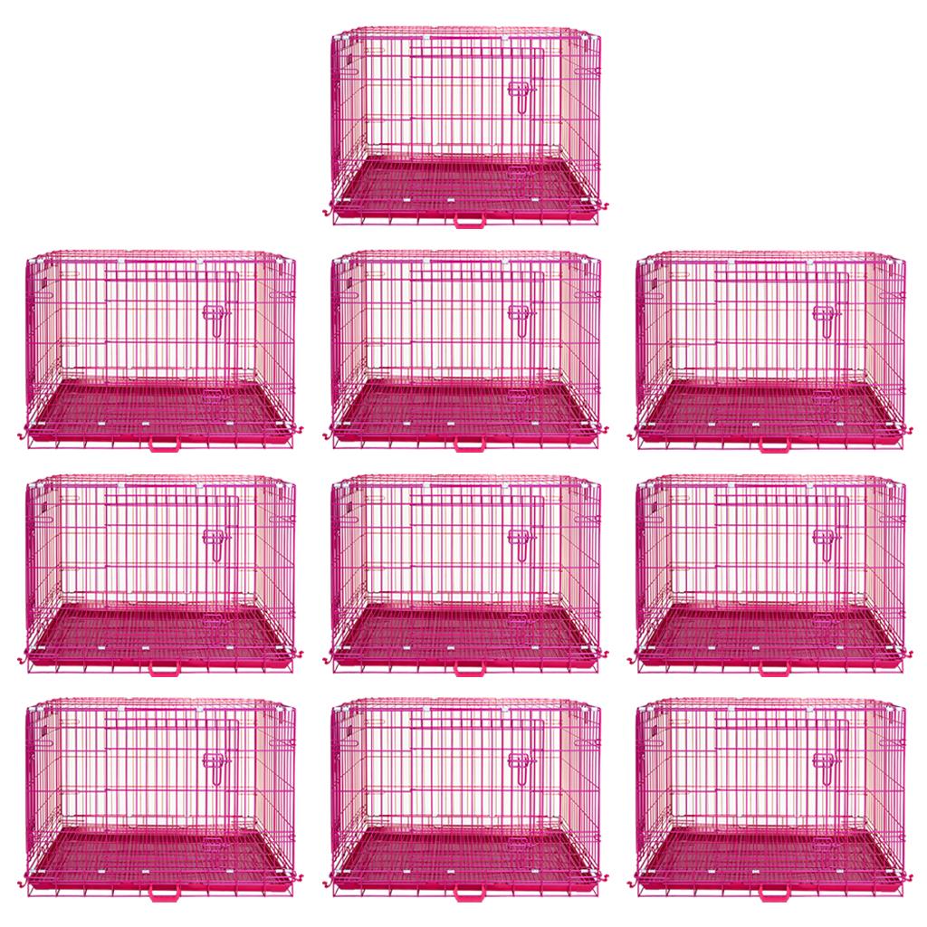 Cage pliable rose pour chien 24-42" RED24-42
