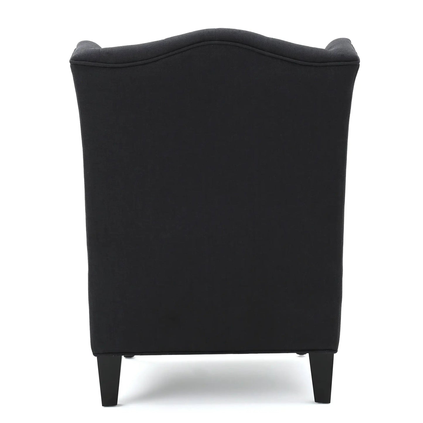 Toddman High Back Club Chair charcoal fabric with black wooden legs on Tampa Home & Garden Store