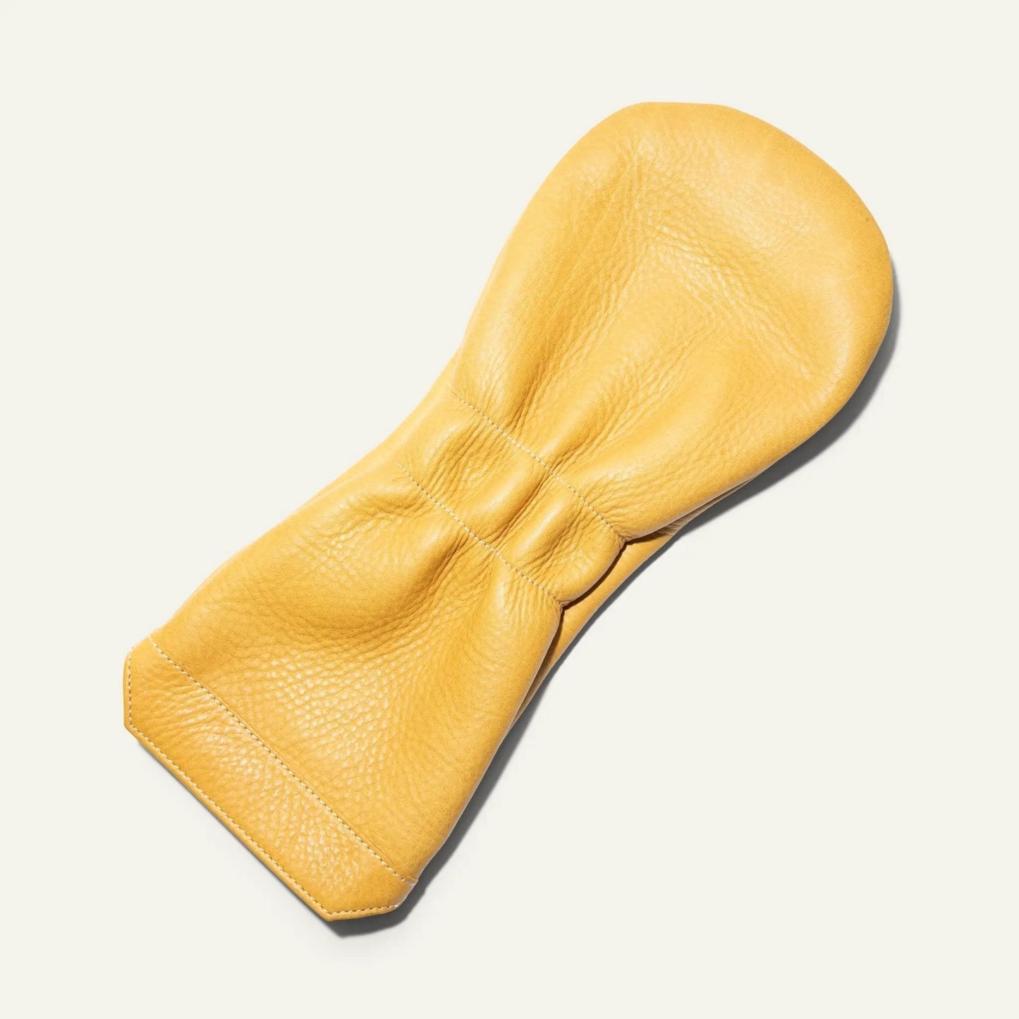 Will Leather Goods premium full-grain leather golf club head cover in tan with stitching on Tampa Home & Garden Store