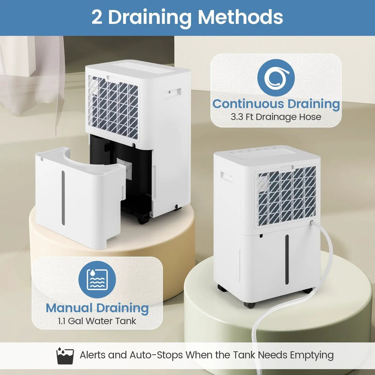 54 Pint Dehumidifier by DirectDeals for 4500 sq ft; two white units with 3 modes on Tampa Home & Garden Store