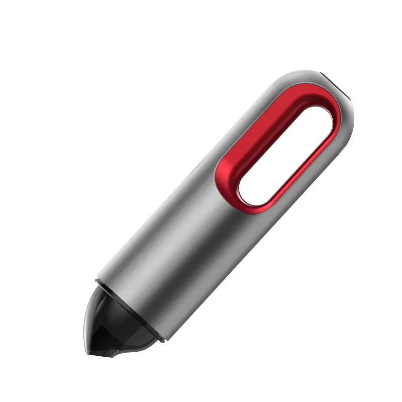 Wireless car vacuum cleaner mini portable handheld, silver body with red accent on Tampa Home & Garden Store