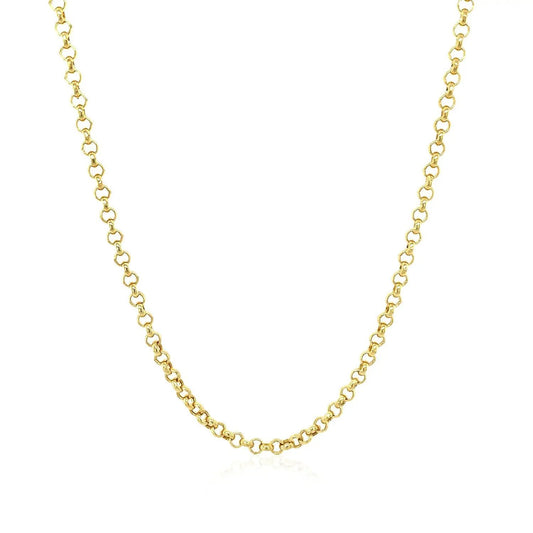 2.3mm 14k yellow gold rolo chain necklace with rounded links on Tampa Home & Garden Store