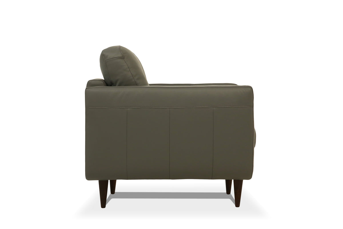 Radwan Pesto Button Italian Leather Sofa