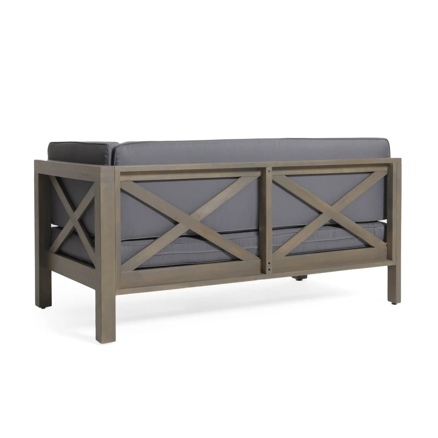 BANQUETTE D'ANGLE DROIT BRAVA X-BACK, GRIS FONCÉ
