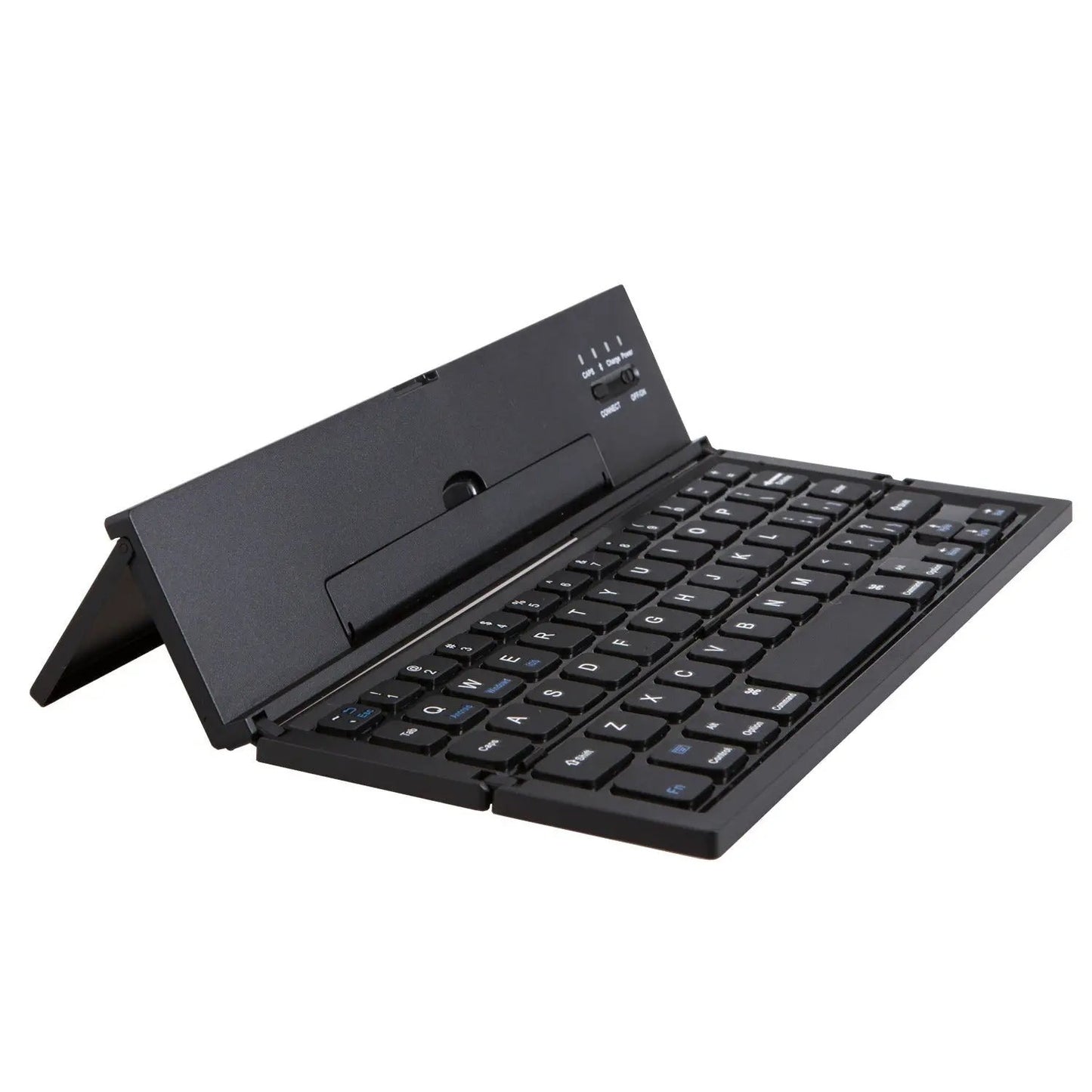 Mini Bluetooth foldable keyboard for laptop, black compact with stand on Tampa Home & Garden Store