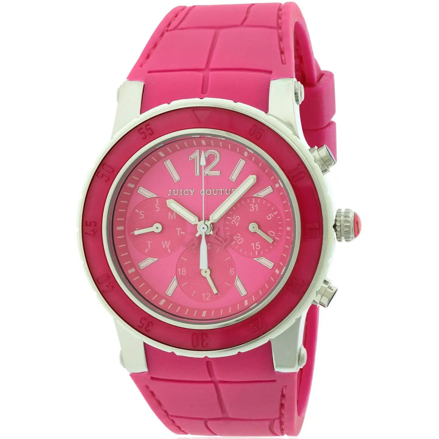 Juicy Couture HRH Pink Dragon Fruit watch with pink silicone strap and pink dial on Tampa Home & Garden Store
