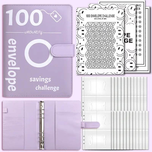 Couple 100 Day Envelope Challenge Binder in lavender with 100 envelopes VIP Digital Presence on Tampa Home & Garden Store