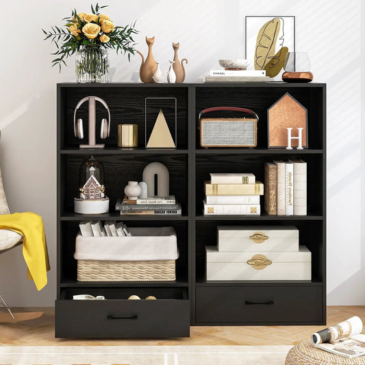 Gray 48-inch tall wood ladder bookcase with drawer by DirectDeals on Tampa Home & Garden Store