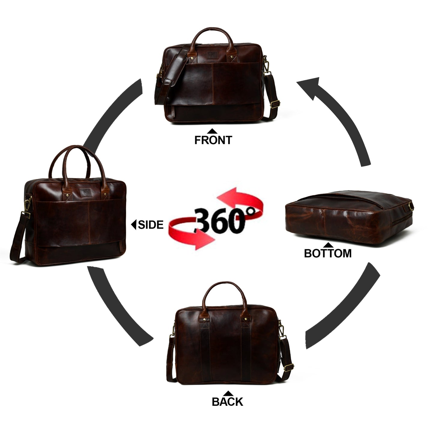 Crimson Contemporary Briefcase - Tampa Home & Garden Store