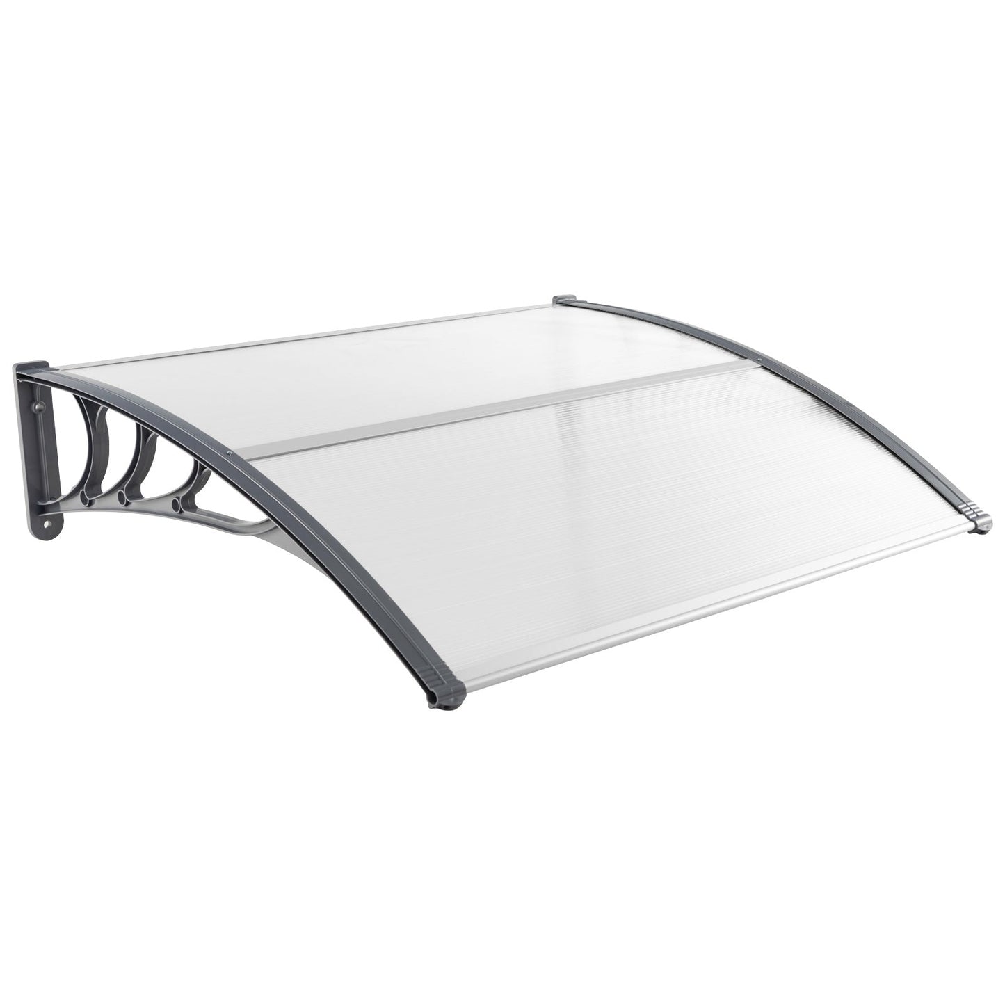 48 x 40 Inch Outdoor Front Door Window Awning Door Canopy Exterior-Black