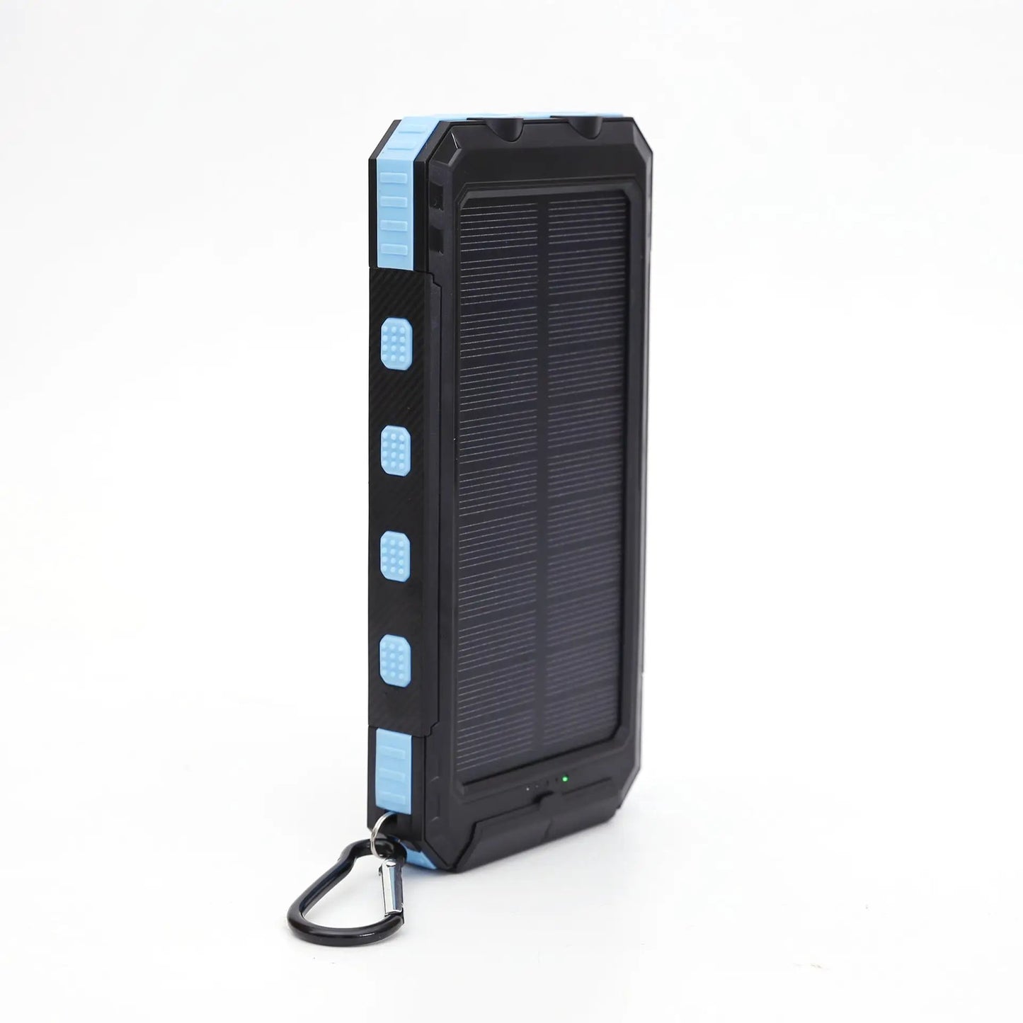 Ultra Thin Solar Power Bank 20000mAh with Compass, black rugged solar panel and lanyard on Tampa Home & Garden Store
