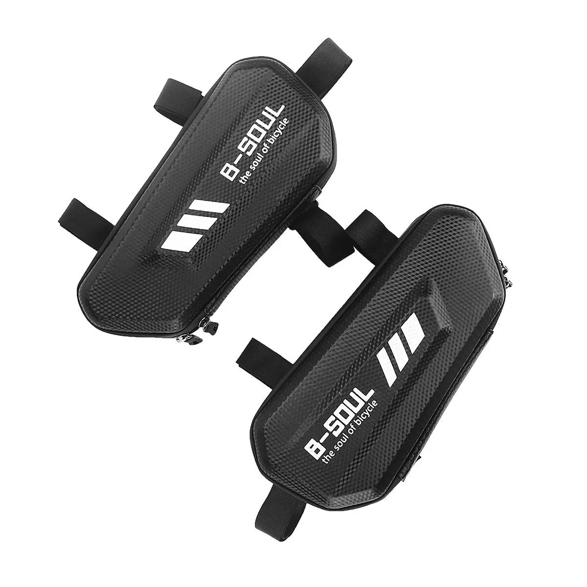 Pair of black EVA hard shell motorcycle side box frame bags with 8-Soul logo, 2L each on Tampa Home & Garden Store