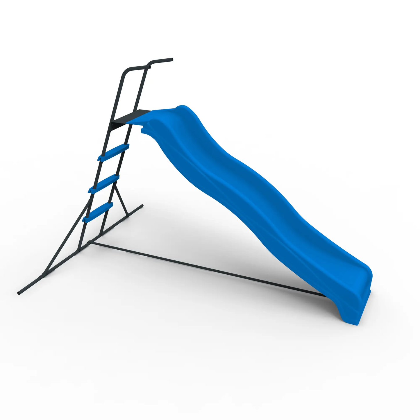 XSL003 Tobogán de plástico infantil de 2.2M, de interior, independiente, equipamiento de juegos infantiles, tobogán de plástico para niños, tobogán de interior azul