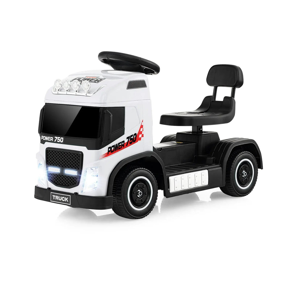 6V Kids Ride-On Truck white with adjustable-height seat DirectDeals on Tampa Home & Garden Store