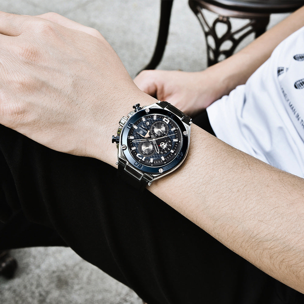 Stevvex ST638NIKEL14 luxury sport men's quartz chronograph watch with stainless steel strap on Tampa Home & Garden Store