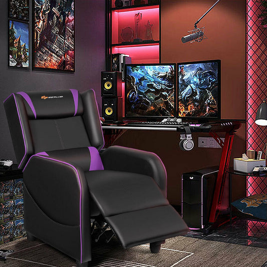 Home Massage Gaming Recliner Chair-Purple - Tampa Home & Garden Store